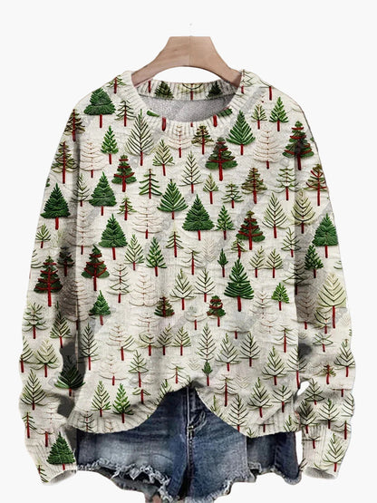 Women's Christmas Sweater with Embroidery – Cute Winter Festive Sweater