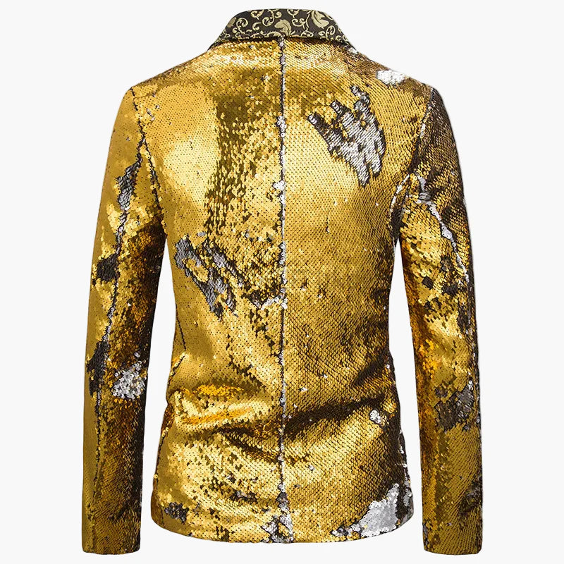Men's Blazer for Stage and Party – Shiny Sequin Jacket in Extravagant Design