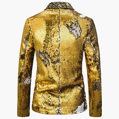 Men's Blazer for Stage and Party – Shiny Sequin Jacket in Extravagant Design