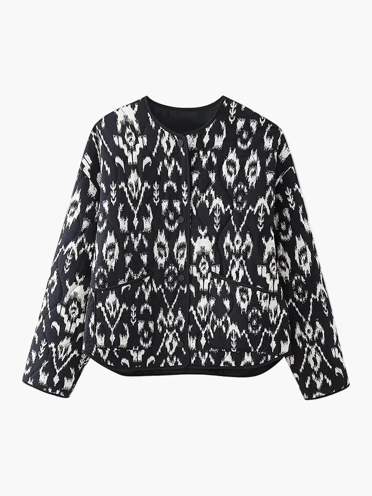 Women's quilted jacket in Ikat design – fashionable transitional jacket for everyday and leisure use