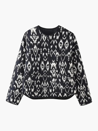 Women's quilted jacket in Ikat design – fashionable transitional jacket for everyday and leisure use
