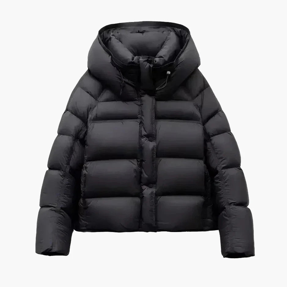 Damen Daunen Steppjacke mit Kapuze – Winter Warm und Bequem, Alltag & Outdoor