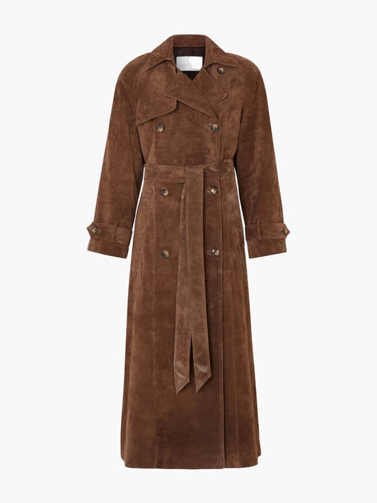 Damen Trenchcoat Lang Klassisch Eleganter Stil für Alltag und besondere Anlässe
