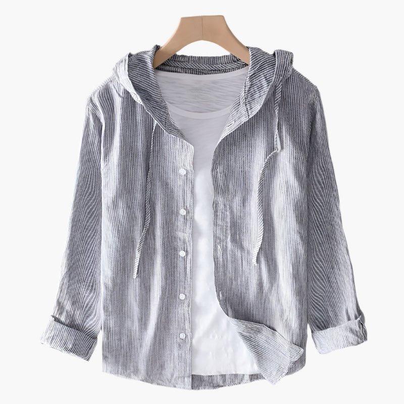Damen -Baumwoll Bluse mit Kapuze – Klassisch, Leicht & Vielseitig