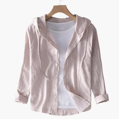Damen -Baumwoll Bluse mit Kapuze – Klassisch, Leicht & Vielseitig