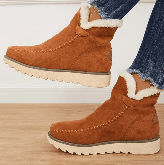 Damen Winterstiefel Komfort Warm Gefüttert Rutschfest Freizeit