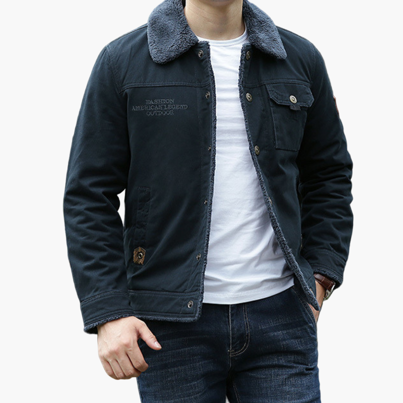 Men's casual jacket in pilot style for autumn and winter – fashionable outdoor transitional jacket