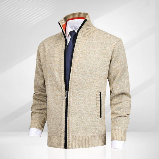 Men's cardigan with zipper – Elegant casual look for any occasion