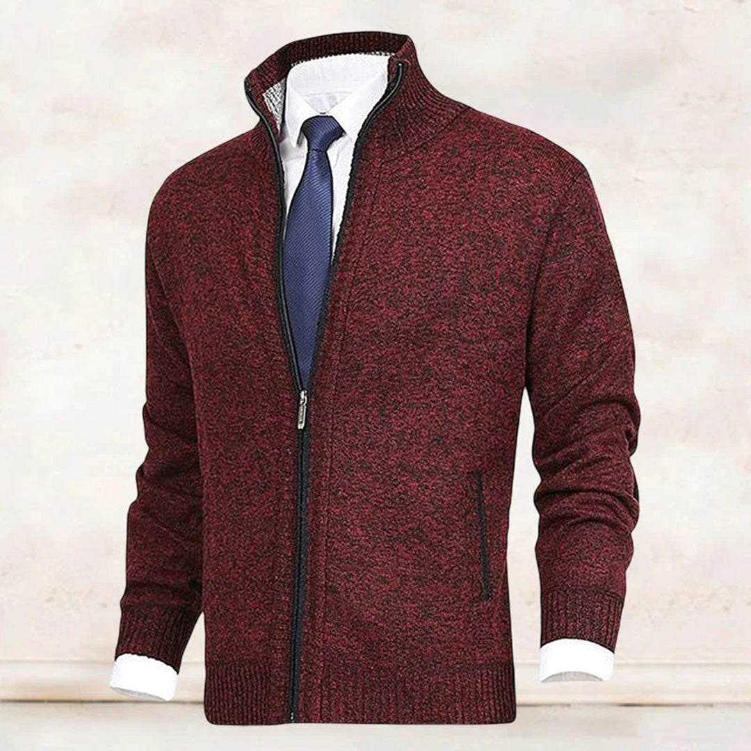 Men's cardigan with zipper – Elegant casual look for any occasion