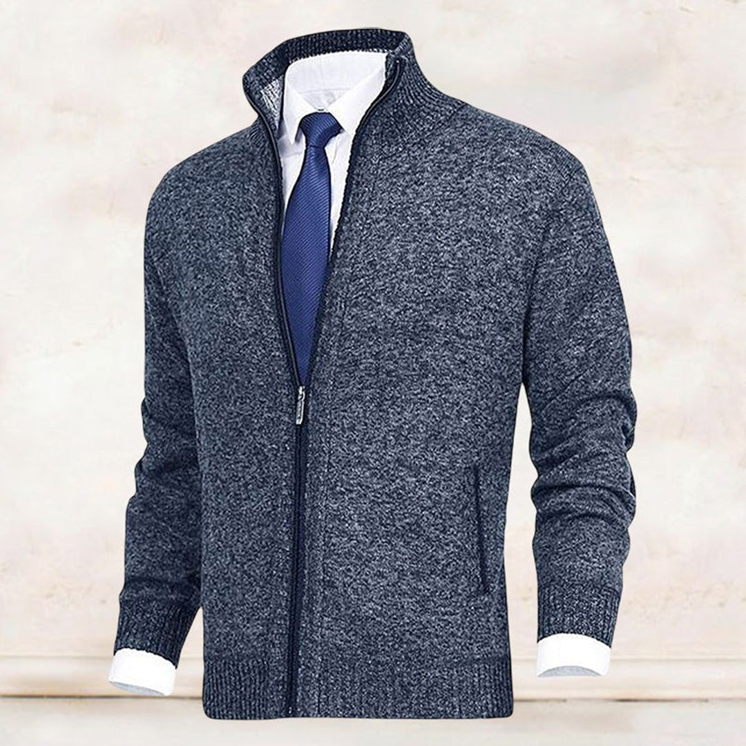 Men's cardigan with zipper – Elegant casual look for any occasion