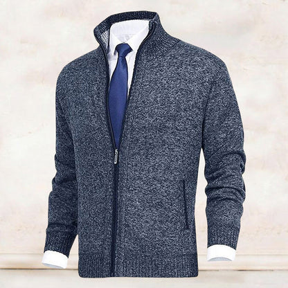 Men's cardigan with zipper – Elegant casual look for any occasion