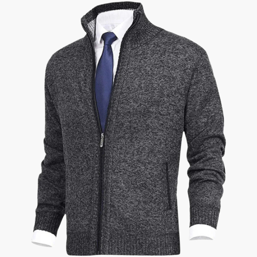 Men's cardigan with zipper – Elegant casual look for any occasion
