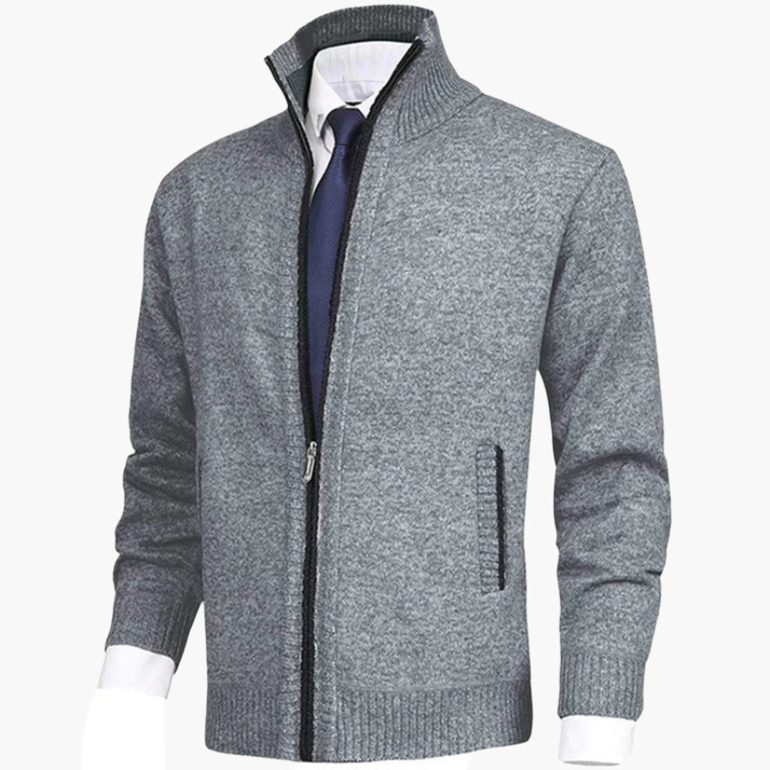 Men's cardigan with zipper – Elegant casual look for any occasion