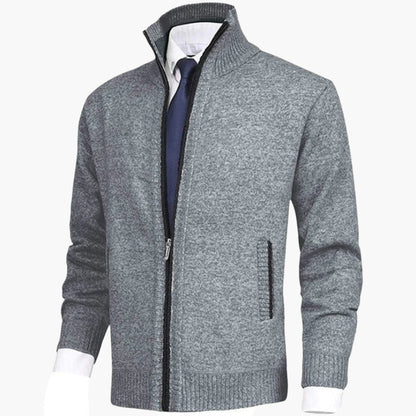 Men's cardigan with zipper – Elegant casual look for any occasion