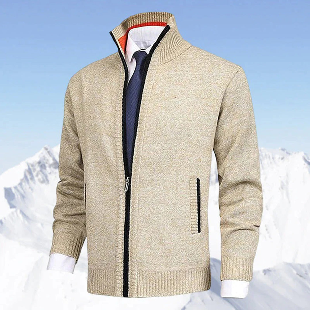 Men's cardigan with zipper – Elegant casual look for any occasion