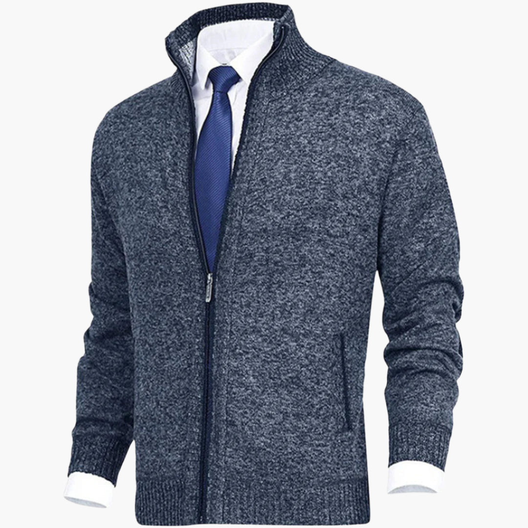 Men's cardigan with zipper – Elegant casual look for any occasion