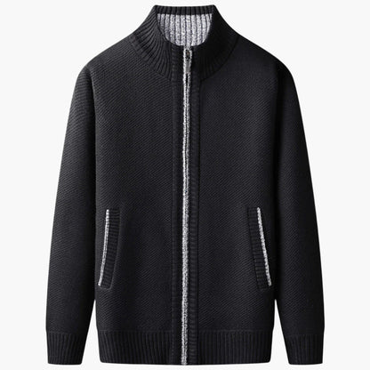 Men's cardigan with zipper – Elegant casual look for any occasion