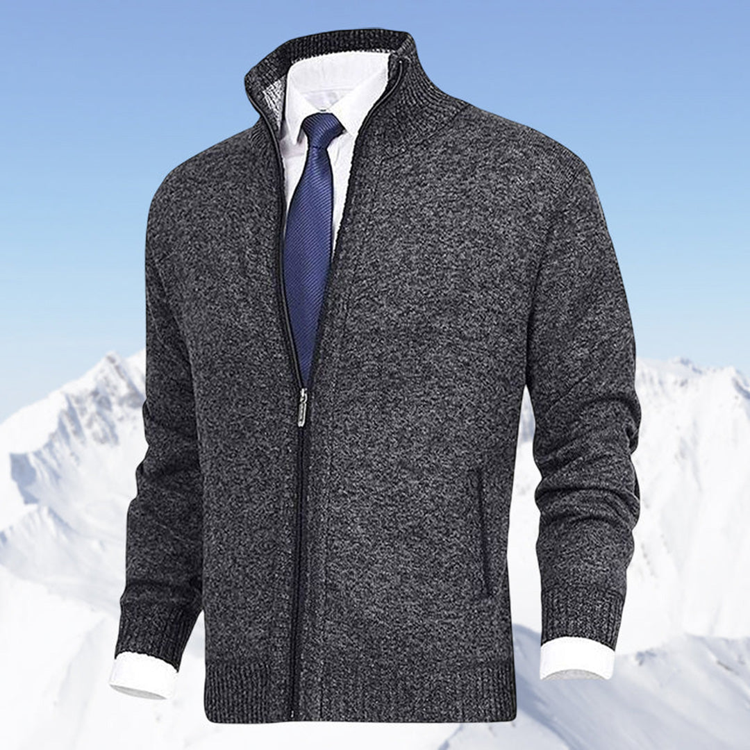 Men's cardigan with zipper – Elegant casual look for any occasion