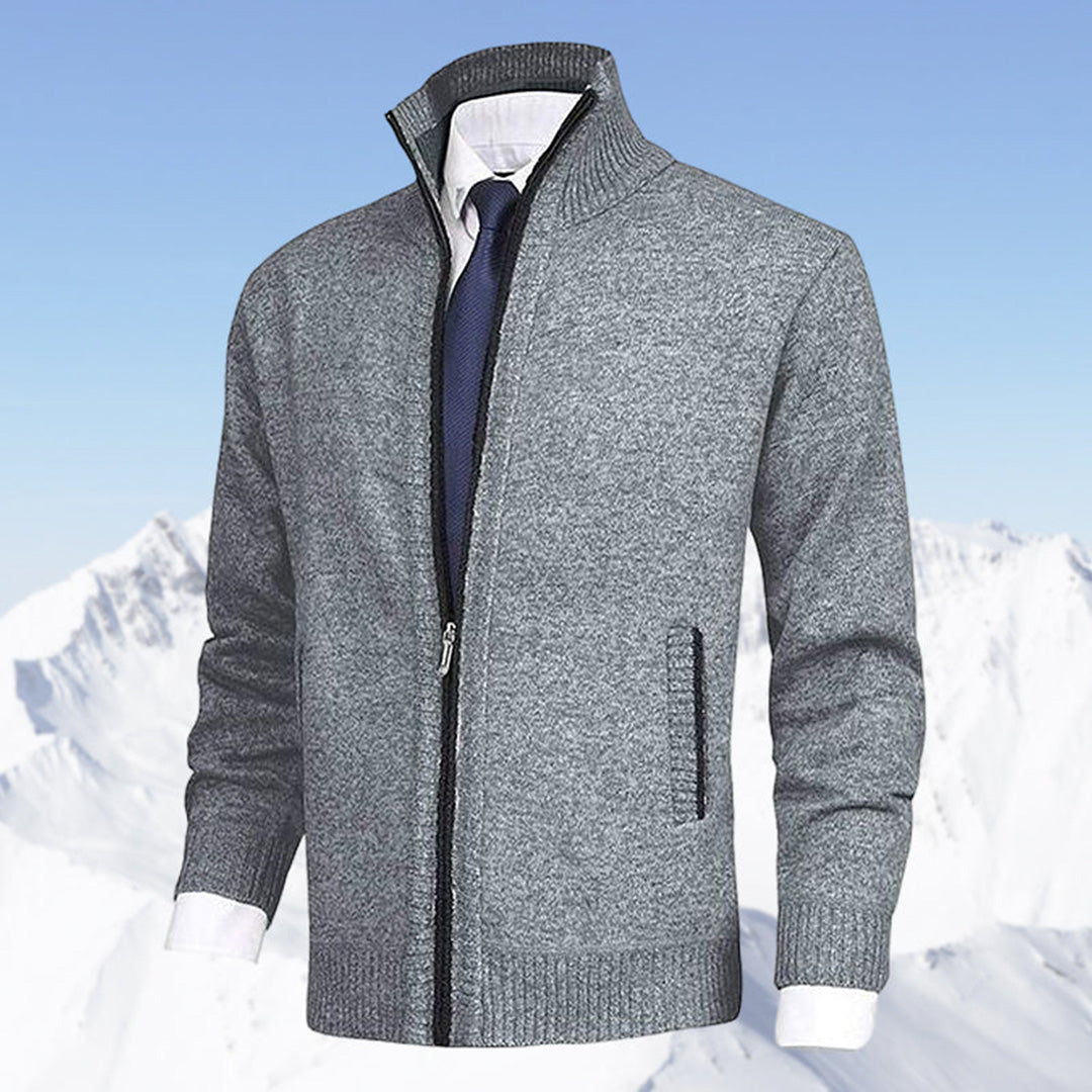 Men's cardigan with zipper – Elegant casual look for any occasion