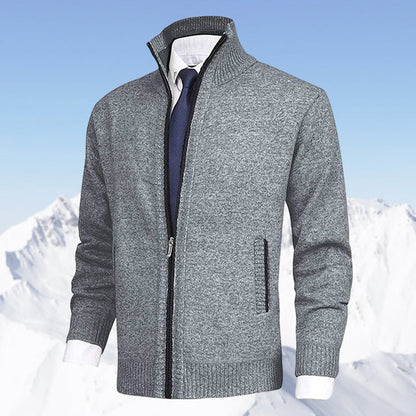 Men's cardigan with zipper – Elegant casual look for any occasion