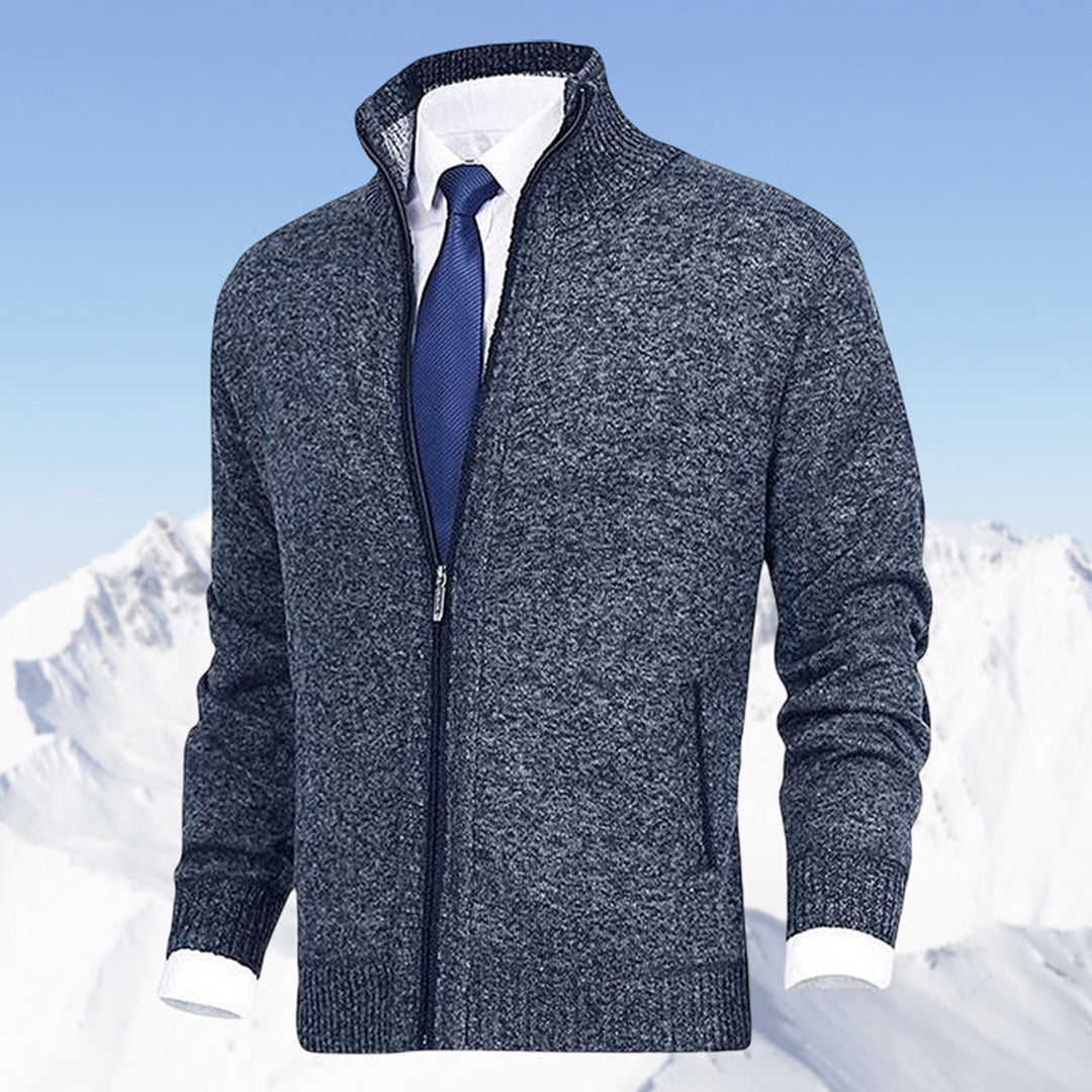Men's cardigan with zipper – Elegant casual look for any occasion