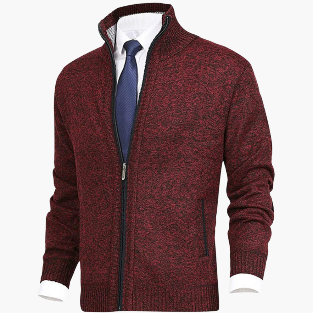 Men's cardigan with zipper – Elegant casual look for any occasion