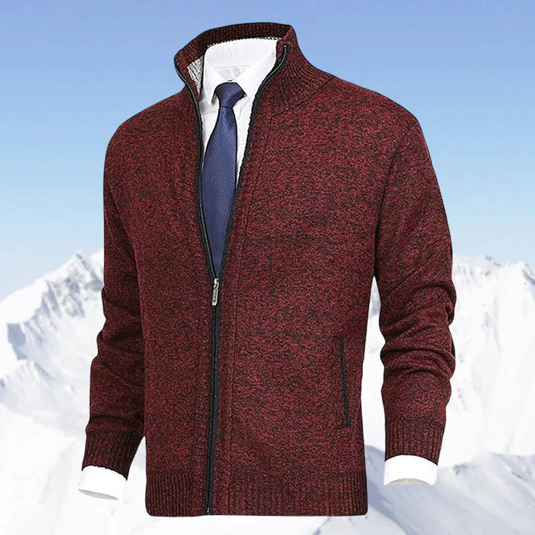 Men's cardigan with zipper – Elegant casual look for any occasion