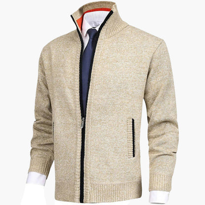 Men's cardigan with zipper – Elegant casual look for any occasion