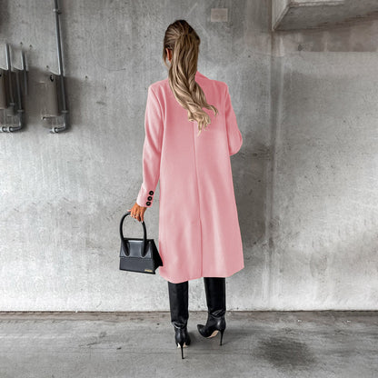 Damen Eleganter Mantel – Zweireihiger Wintermantel für stilvolle Outfits und Business-Looks