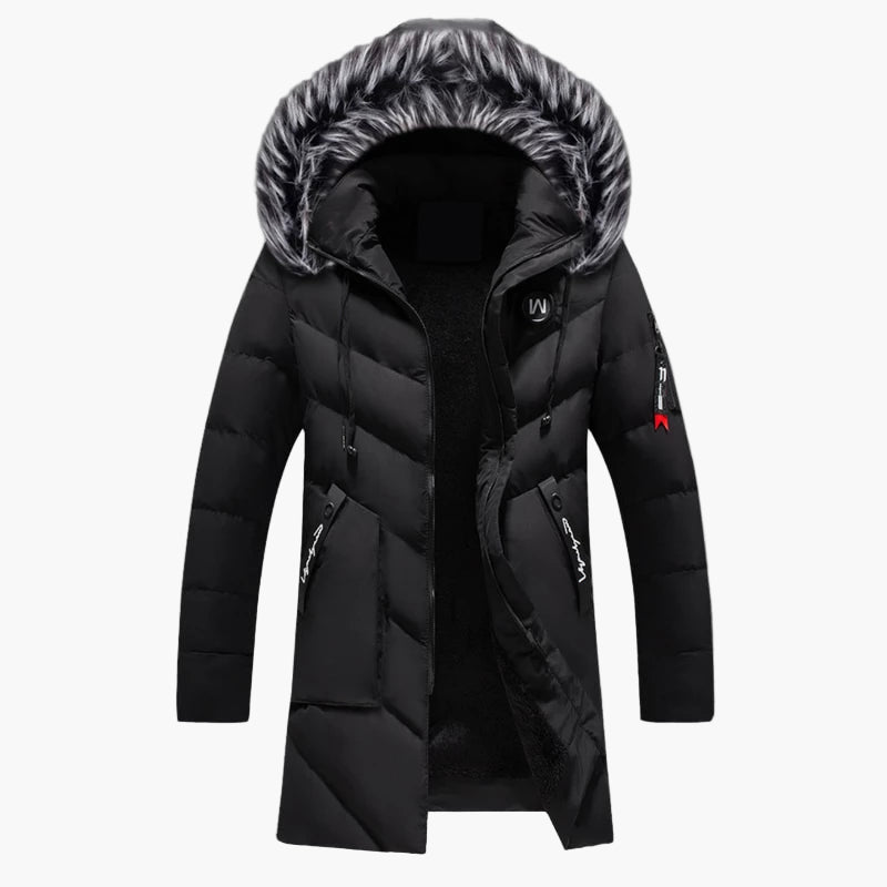 Men's winter jacket with hood – fashionable quilted jacket for cold days