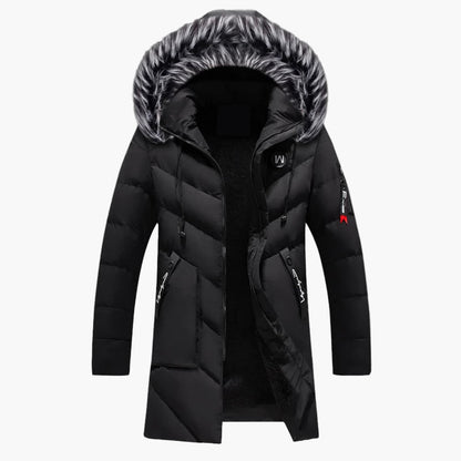 Men's winter jacket with hood – fashionable quilted jacket for cold days