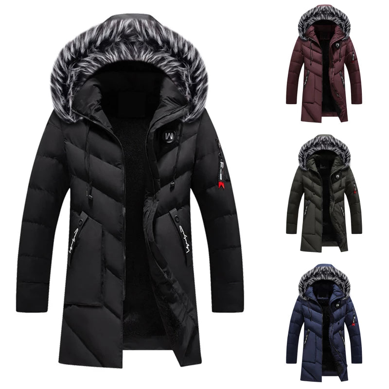 Men's winter jacket with hood – fashionable quilted jacket for cold days