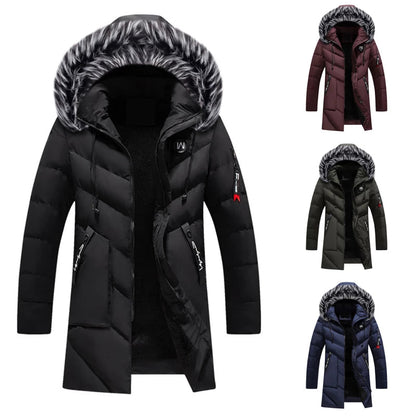 Men's winter jacket with hood – fashionable quilted jacket for cold days