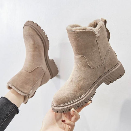 Damen Winterstiefel mit warmem Futter und rutschfester Sohle – Komfortable Fashion-Boots für Outdoor & Alltag