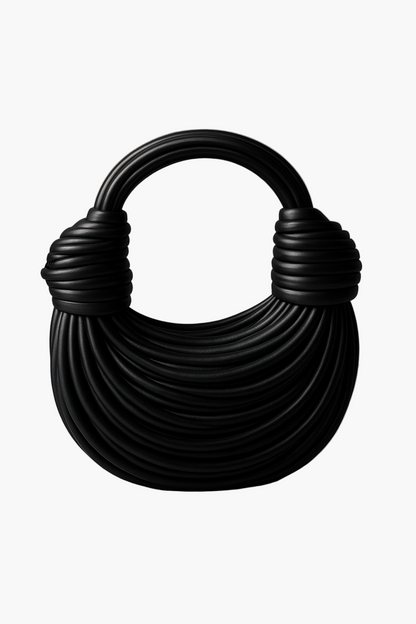 Damen Skulpturale Statement-Handtasche mit Knoten-Design für Alltag und besondere Anlässe