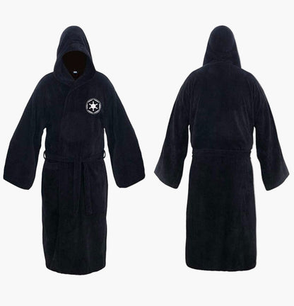 Men's Bathrobe in Jedi & Sith Style – Hooded Morning Gown for Star Wars Fans