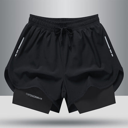 Thomas – Sportliche Herren-Shorts mit Kordelzug und doppelter Schicht