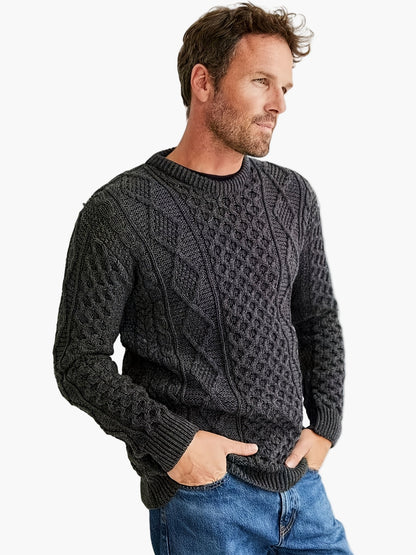 Men's Cable Knit Sweater – Casual Fashion for Everyday and Leisure