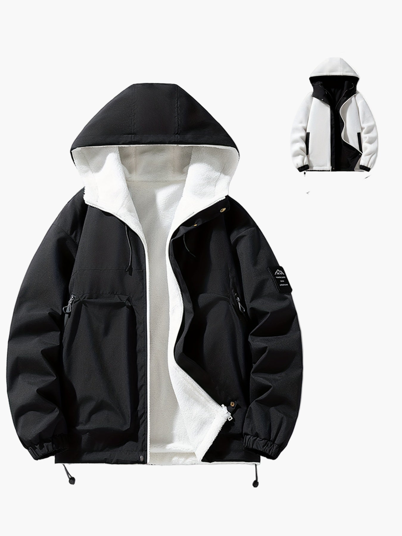 Herren Winterjacke mit Kapuze – Casual Streetwear Outdoorjacke