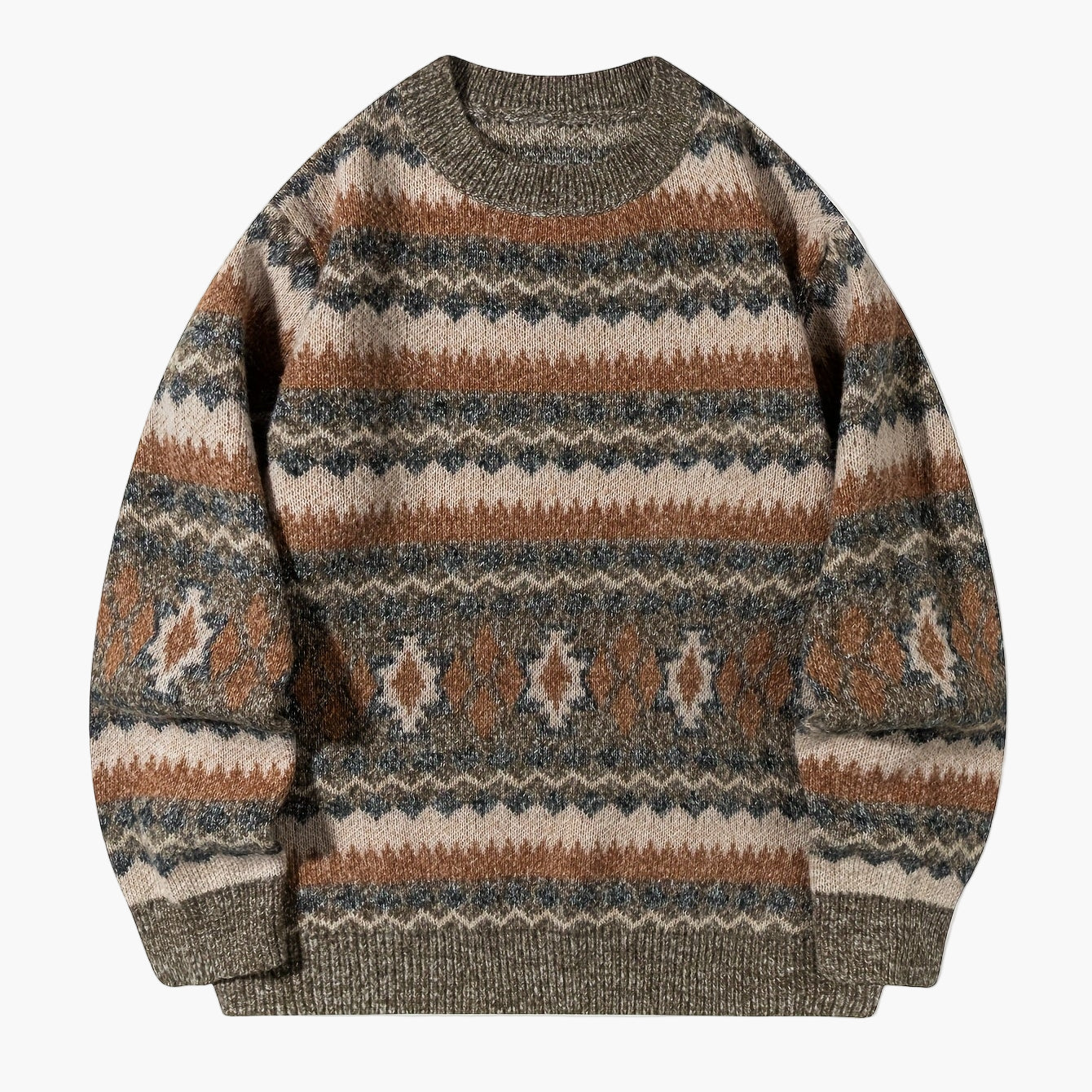 Men's knitted sweater in vintage style for autumn and winter – casual Norwegian look