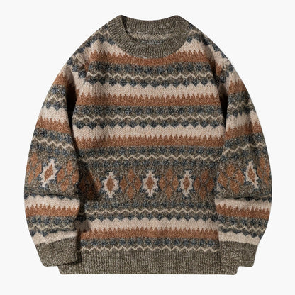 Men's knitted sweater in vintage style for autumn and winter – casual Norwegian look