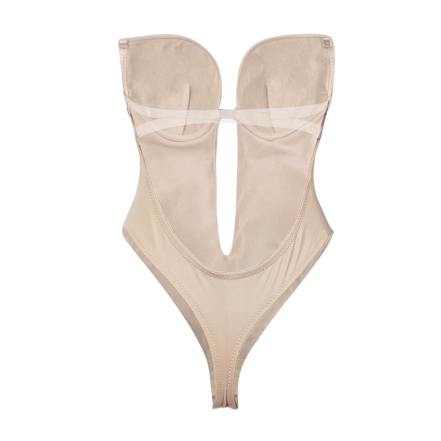 Holly – Eng cut one-piece with deep V-neckline and tight waist