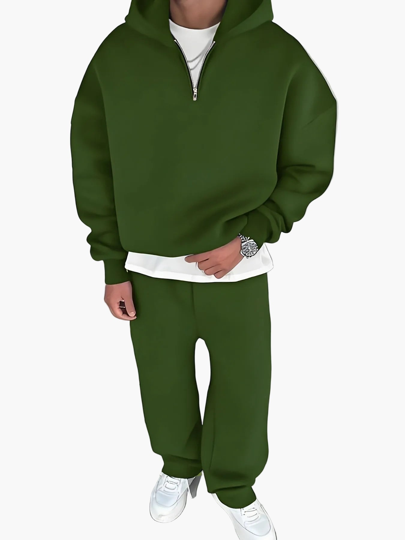 Herren Oversize Hoodie Jogginganzug Set – Streetwear Freizeit Trainingsanzug für Herbst und Winter