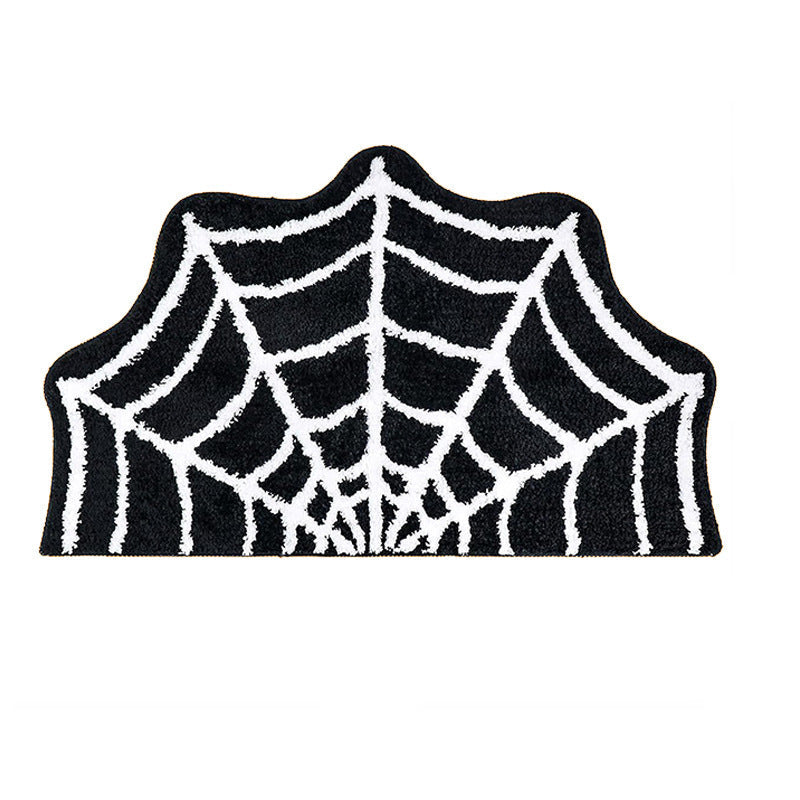 Halloween doormat spider web – decorative door mat for spooky Halloween decor and parties