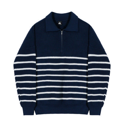 Stanley – Long-sleeved Sweater with Lapel for Men