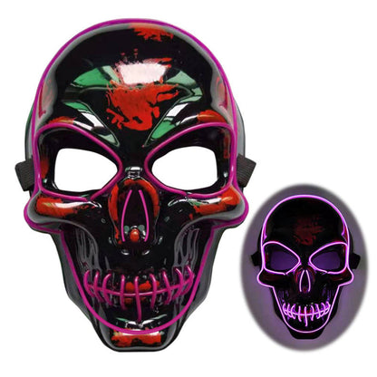Halloween LED Glowing Skull Mask for Adults – Perfect for Costume Parties & Spooky Decorations