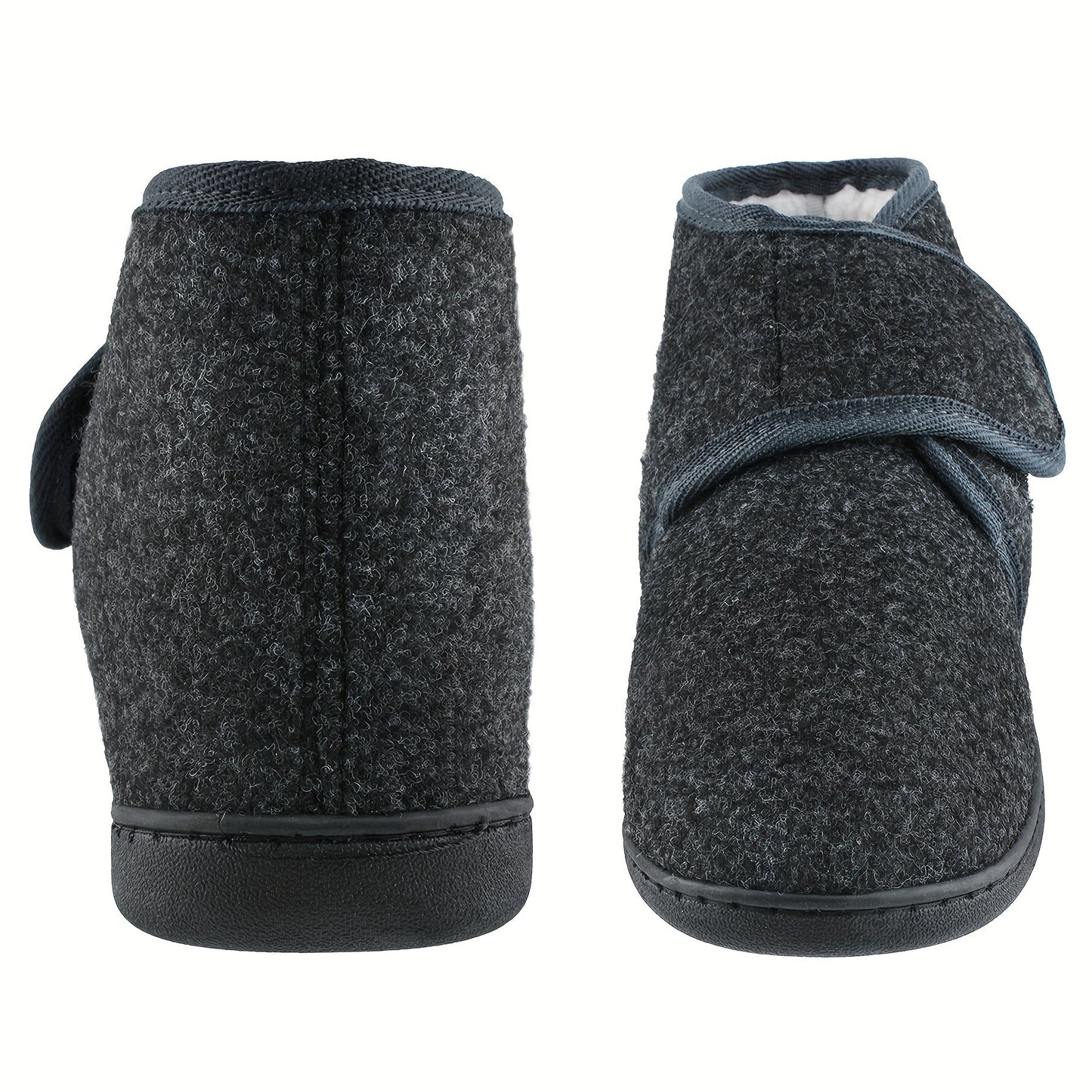Men's Comfort Slippers with Velcro Closure and High Shaft – Comfortable Vintage Slippers for Every Day