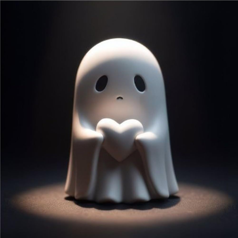 Halloween decoration figure ghost with middle finger – funny resin figure for spooky parties & decoration