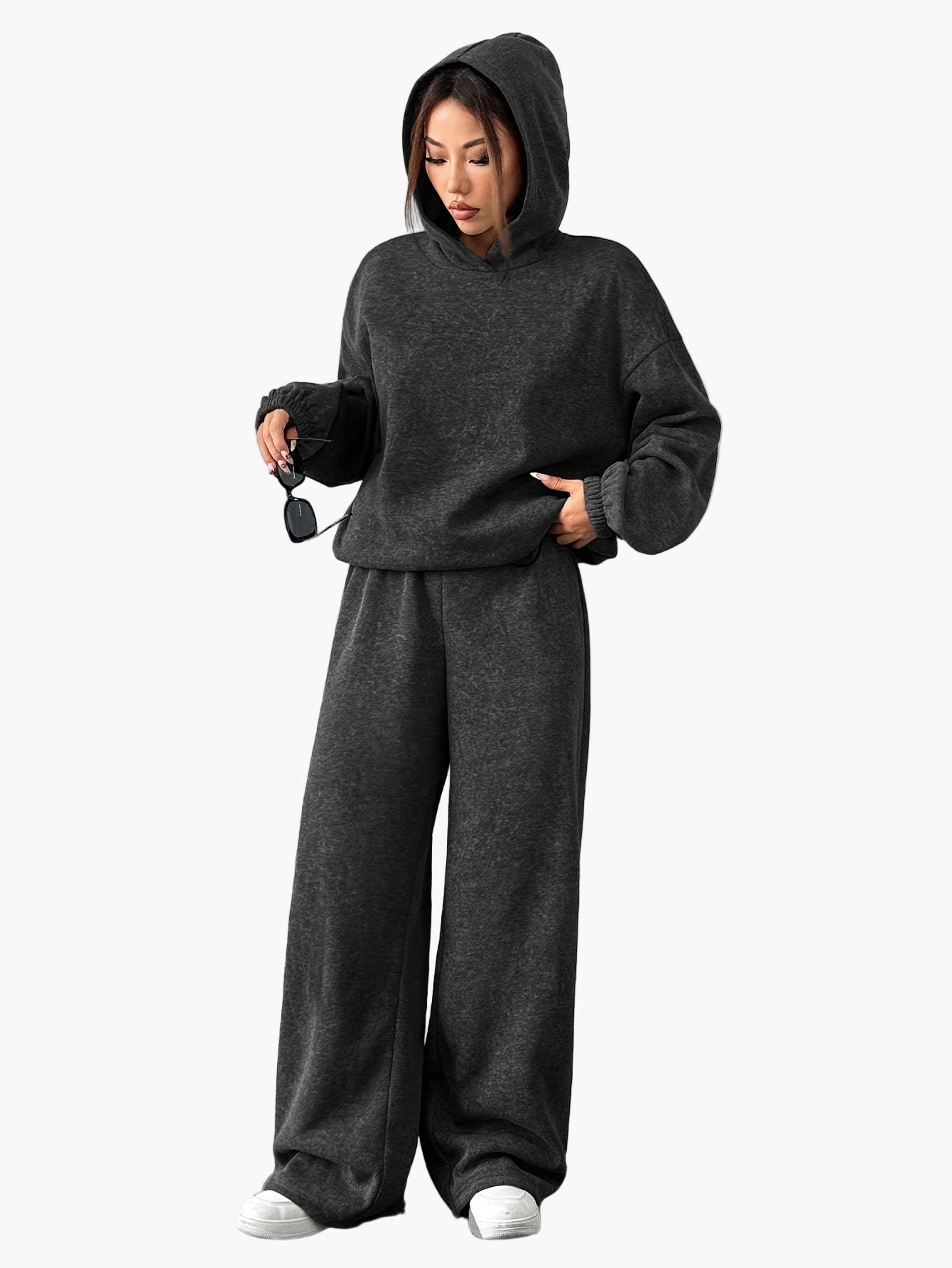 Women's casual hoodie and jogging pants set – comfortable loungewear suit for everyday and relaxation