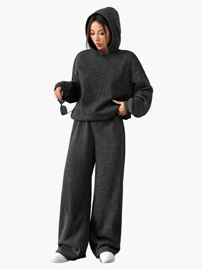 Women's casual hoodie and jogging pants set – comfortable loungewear suit for everyday and relaxation